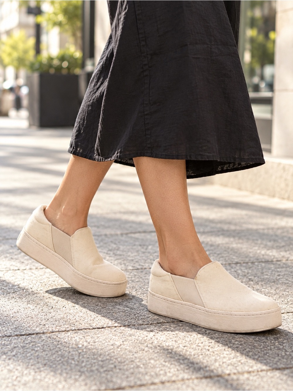 Vince Warren Eco Moonlit FB Canvas Platform Slip-On Sneakers Women’s Size 6, Box